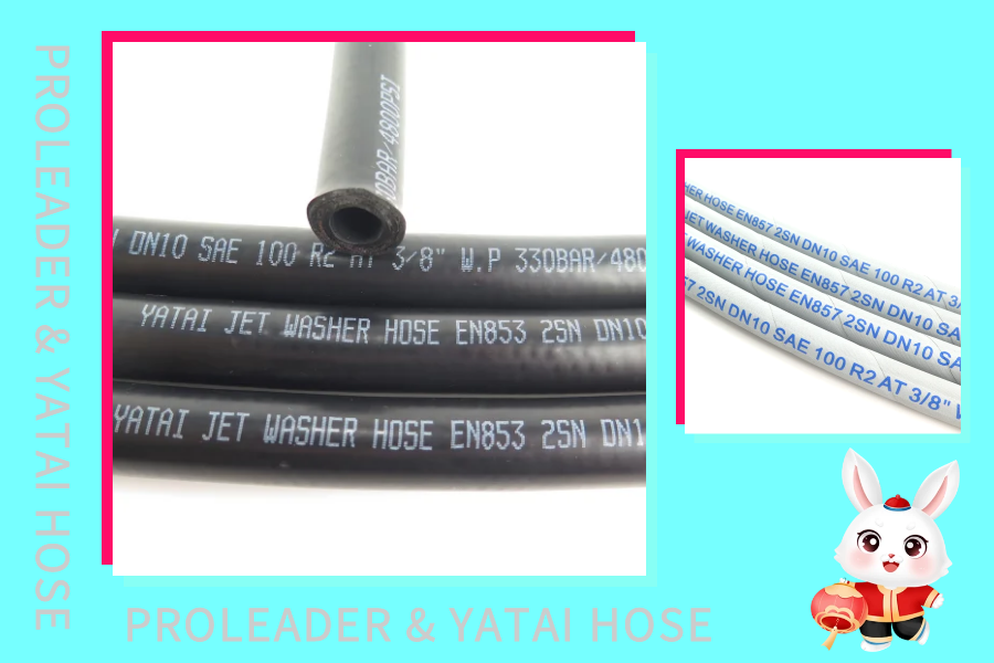 Hot cold water municipal cleaning hose let’s contract